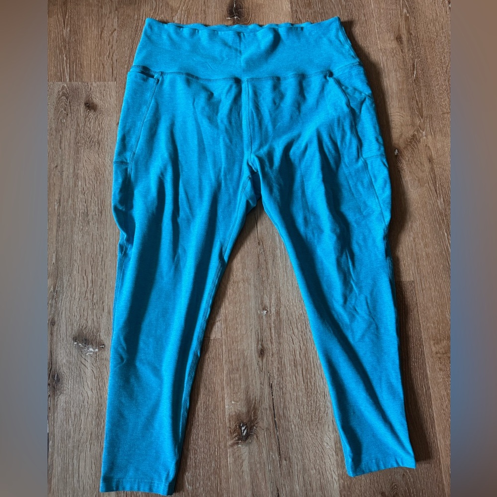 Beyond Yoga Spacedye Teal Leggings Size 2X